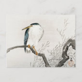 Quack auf erratische Zweigbild von Ohara Koson Postkarte (Vorderseite)