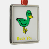 Quack dich silbernes ornament (Rechts)