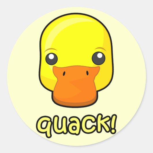 Quack! Duck Runder Aufkleber (Vorderseite)