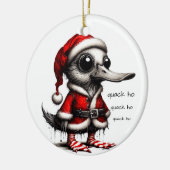 Quack Ho Duck Christmas Keramik Ornament (Links)