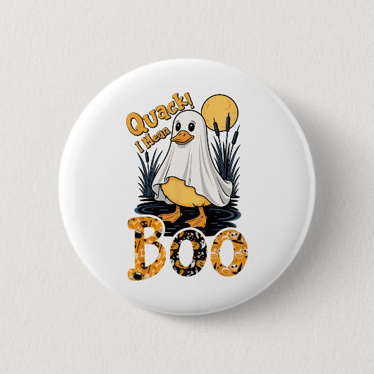 Quack I Gemein Boo Duck Trick oder behandeln Spook Button (Vorderseite)