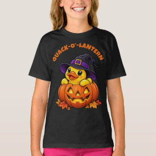 Quack-o’-Lantern Gummiente Halloween T-Shirt