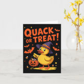 Quack oder Leckerei Funny Rubber Duck Duckie Hallo Karte (Gelbe Blume)