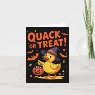 Quack oder Treat Lustige Gummiente Halloween  Karte