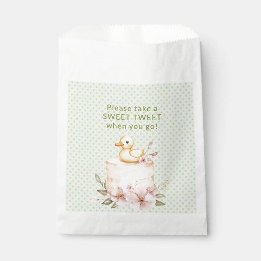Quack! Quack! Sagt die Ente mit Gingham-Kontrollkä Geschenktütchen (Vorderseite)