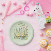 Quack! Quack! Sagt die Ente mit Gingham-Kontrollkr Pappteller (Party)