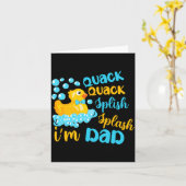 Quack Quack Splash Splash Papa Gummiente Karte (Gelbe Blume)