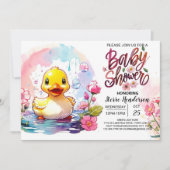Quack-tastic Baby Shower Joy Einladung (Vorderseite)
