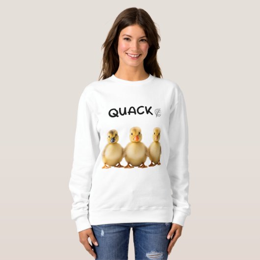 Quack Three Ducklings Row Art Sweatshirt (Vorne ganz)