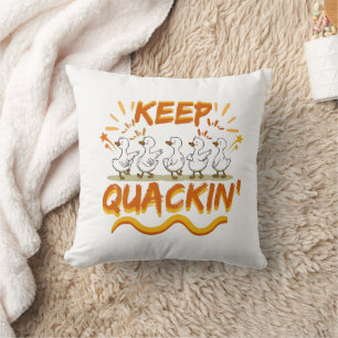 Quack weiter (Tanzen) Lustiger Entenwitz Kissen