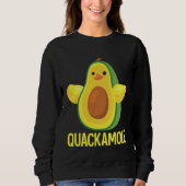 Quackamole I Quack Duck chick goose Avocado Sweatshirt (Vorderseite)