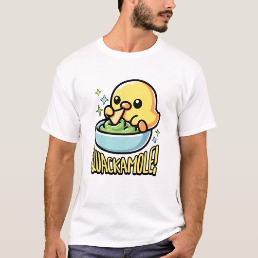 Quackamole! Niedlich Guacamole Duck Pun T-Shirt (Vorderseite)