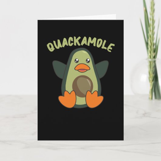 Quackamole Sweet Avocado Duck Pun Avocados Karte (Vorderseite)