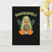 Quackamole Sweet Avocado Duck Pun Avocados Karte (Gelbe Blume)