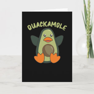 Quackamole Sweet Avocado Duck Pun Avocados Karte