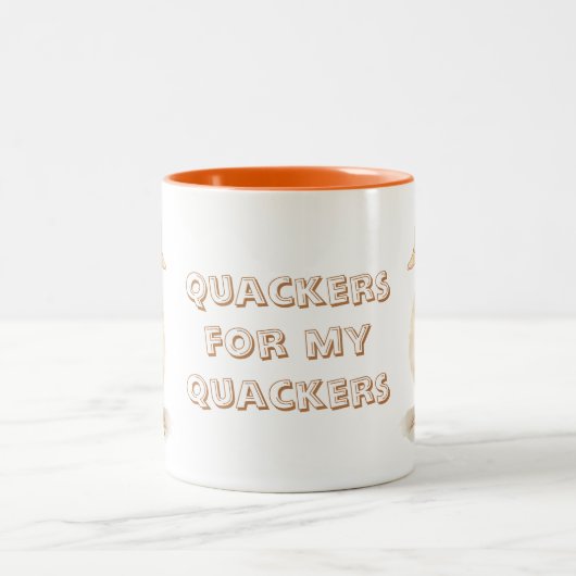 Quackers for my quackers zweifarbige tasse (Mittel)