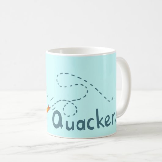 Quackers hellblaue Ente Tasse (VorderseiteRechts)