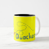 Quackers helle gelbe Enten-Tasse Zweifarbige Tasse (VorderseiteRechts)