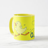Quackers hellgelbe Ente Tasse (Vorderseite Links)