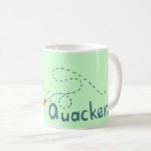 Quackers tadellose grüne Enten-Tasse Kaffeetasse (VorderseiteRechts)