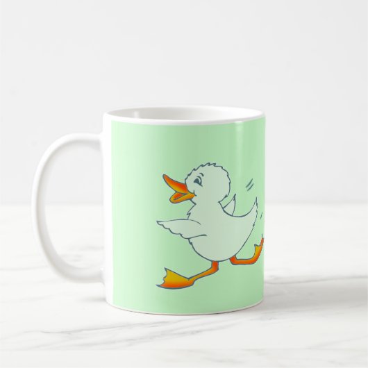 Quackers tadellose grüne Enten-Tasse Kaffeetasse (Links)