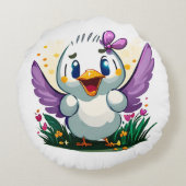Quackin' Niedlich Rundes Kissen (Rückseite)