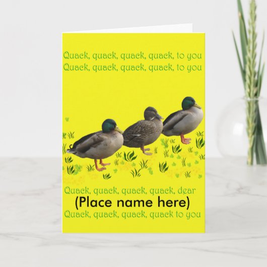 Quacking gute Geburtstagskarte Karte (Vorderseite)