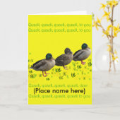 Quacking gute Geburtstagskarte Karte (Gelbe Blume)
