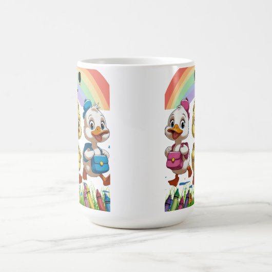 "Quacking into Kindergarten!" – Cute Duck Back-to- Kaffeetasse (Mittel)