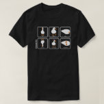 Quacks T-Shirt<br><div class="desc">Nach oben,  unten,  Charm,  Seltsam,  Oben und Unten - Die 6 Geschmacksrichtungen von Quacks. Wenn du keine albernen Physik-Schlagwörter magst,  bist du nicht meine Art von Person.</div>