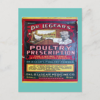 Quacksalber-Medizin Heilmittel Alte Vintage-Hühner Postkarte