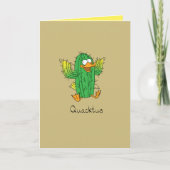 Quacktus - Duck Cactus Pun Greeting Card Karte (Vorderseite)
