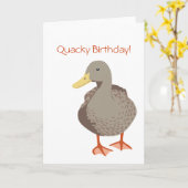 Quacky Birthday Grußkarte Karte (Gelbe Blume)