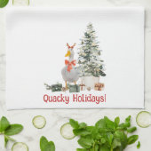 Quacky Holidays Niedliche Ente Geschirrtuch (Gefaltet)