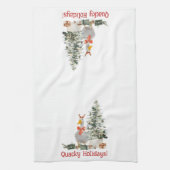 Quacky Holidays Niedliche Ente Geschirrtuch (Vertikal)