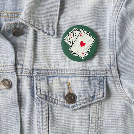 Quad Aces: Alle 4 Lucky Ace Cards Button (Beispiel)