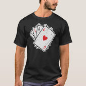 Quad Aces: Alle 4 Lucky Ace Cards T-Shirt (Vorderseite)