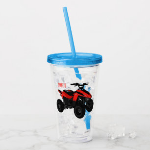 Quad atv Cartoon Illustration Acryltrinkbecher