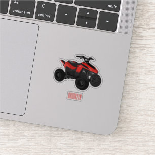 Quad atv Cartoon Illustration Aufkleber
