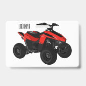 Quad atv Cartoon Illustration Ausweis (Rückseite)