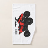 Quad atv Cartoon Illustration Badhandtuch Set (Handtuch)