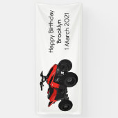 Quad atv Cartoon Illustration Banner (Vertikal)