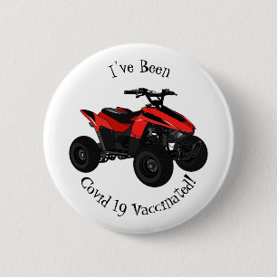 Quad atv Cartoon Illustration Button