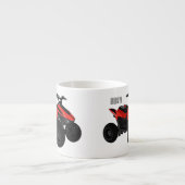 Quad atv Cartoon Illustration Espressotasse (Vorderseite)