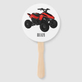 Quad atv Cartoon Illustration Fächer (Rückseite)