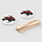 Quad atv Cartoon Illustration Fächer (Non-assembled)