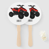 Quad atv Cartoon Illustration Fächer (Vorne und Hinten)