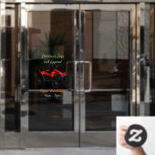 Quad atv Cartoon Illustration Fensteraufkleber (Büro Tür)