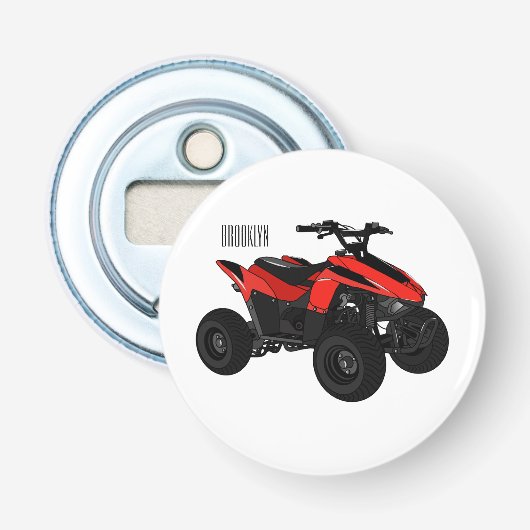 Quad atv Cartoon Illustration Flaschenöffner (Vorderseite)