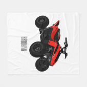 Quad atv Cartoon Illustration Fleecedecke (Vorderseite (Horizontal))